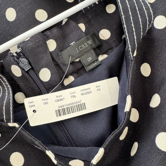 J Crew NWT Polka Dot Jumper Dress Size 2P - Picture 2 of 4